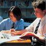 Photo of students in library